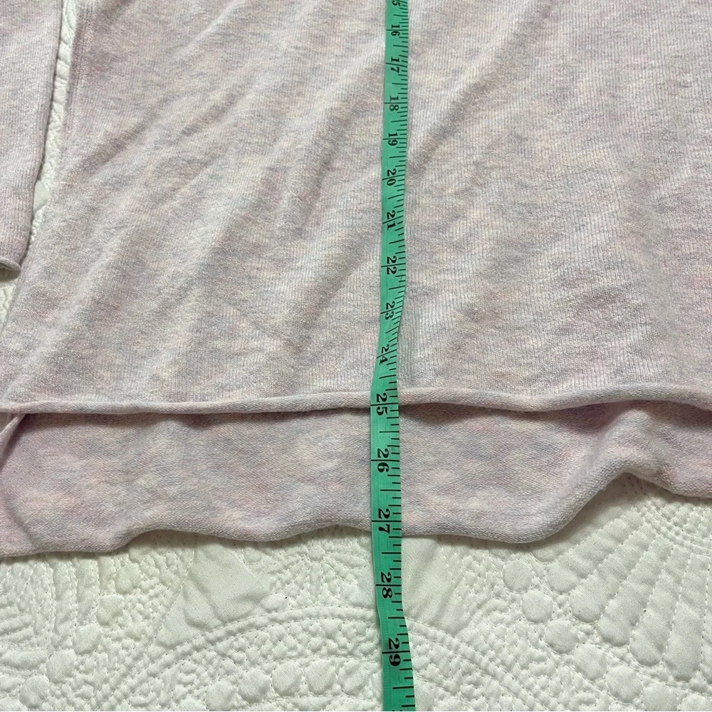 FRENCH CONNECTION Mock Neck Wool Sweater Heathered Pink Open Side Size Medium